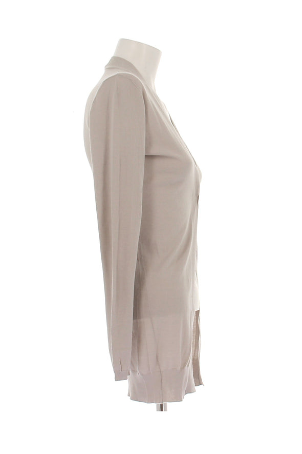 Gilet beige en cachemire et soie