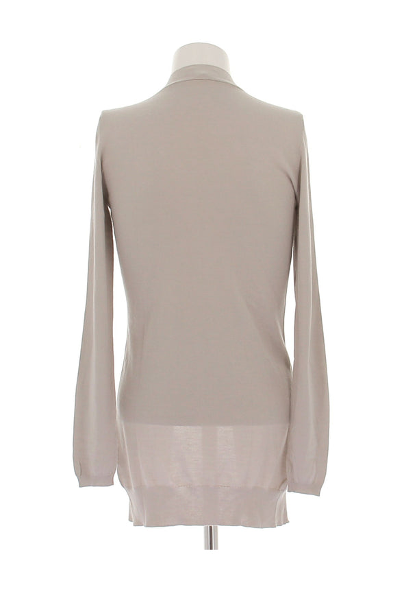 Gilet beige en cachemire et soie