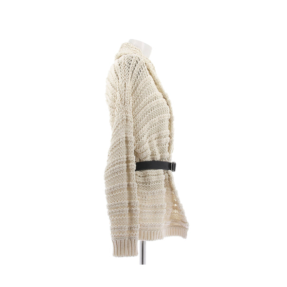 Cardigan en maille écru