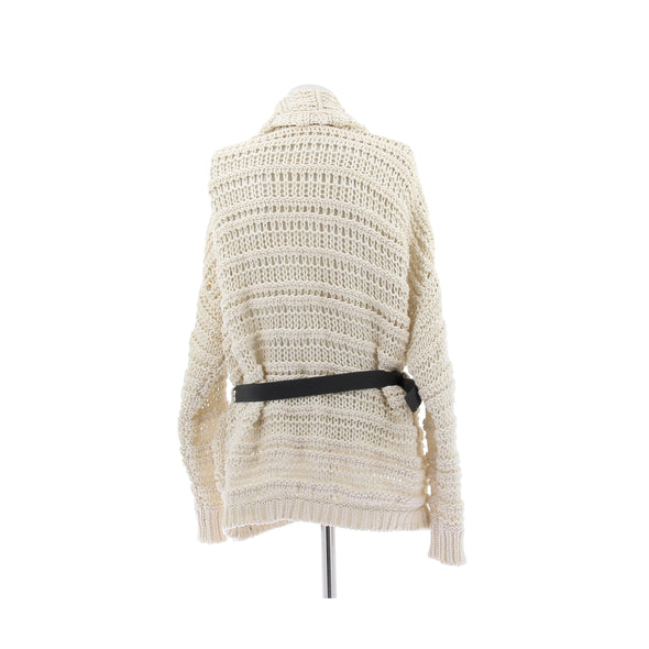 Cardigan en maille écru