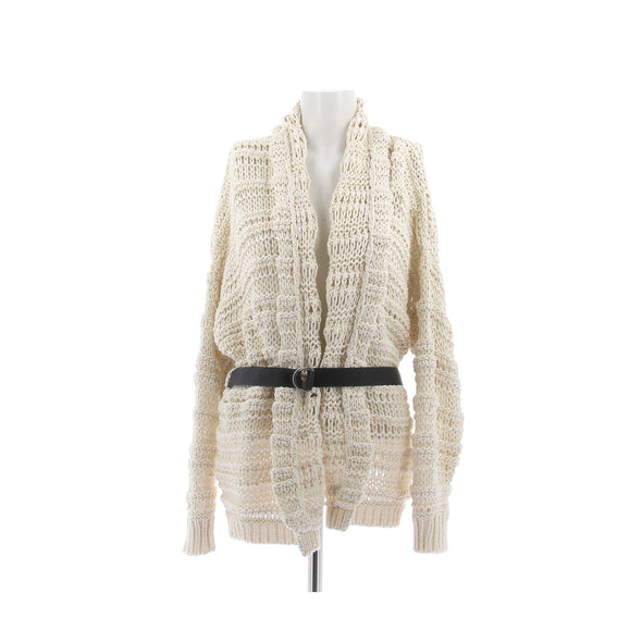 Cardigan en maille écru
