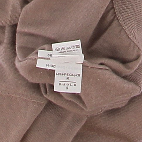 Gilet marron en cachemire et soie