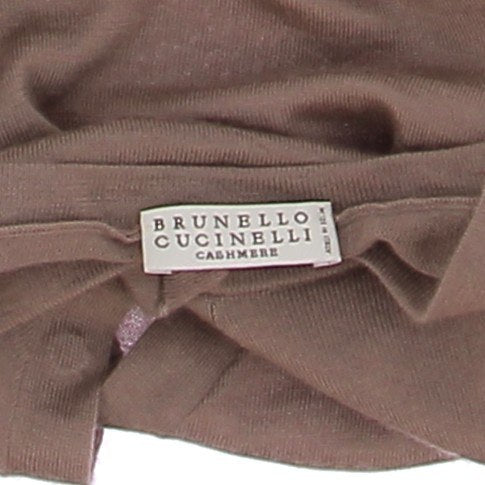 Gilet marron en cachemire et soie