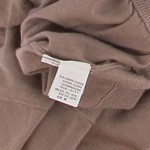 Gilet marron en cachemire et soie