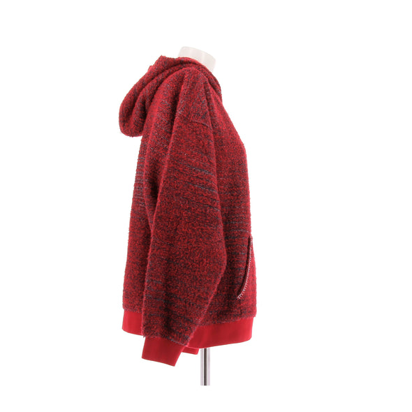 Sweat à capuche zippé rouge