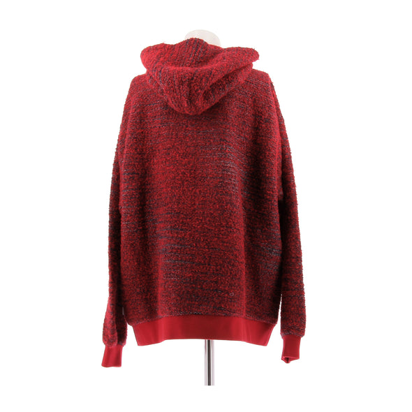 Sweat à capuche zippé rouge