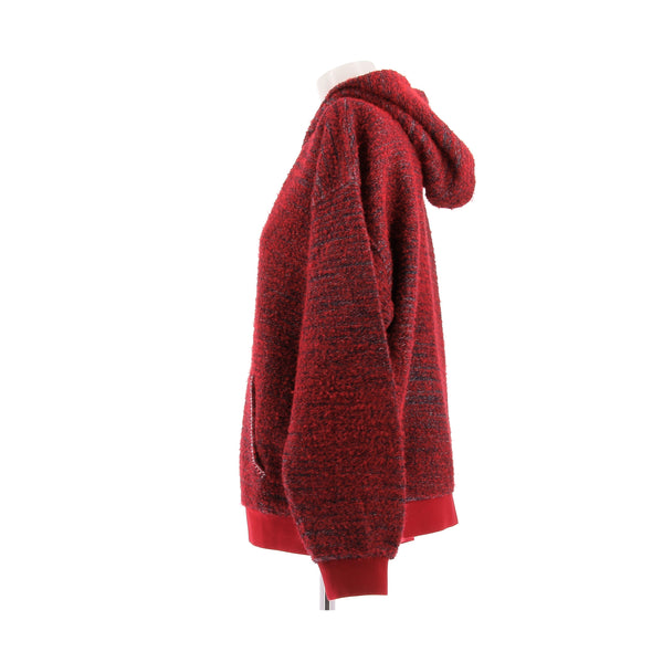 Sweat à capuche zippé rouge