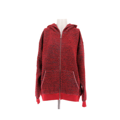 Sweat à capuche zippé rouge