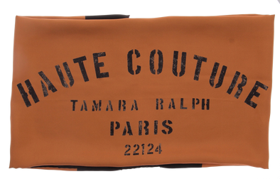 Grand foulard imprimé marron et noir