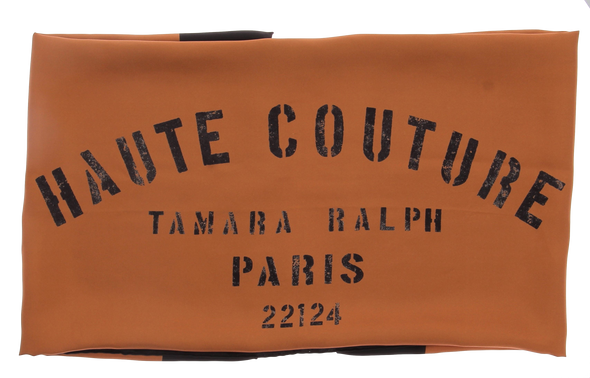 Grand foulard imprimé marron et noir