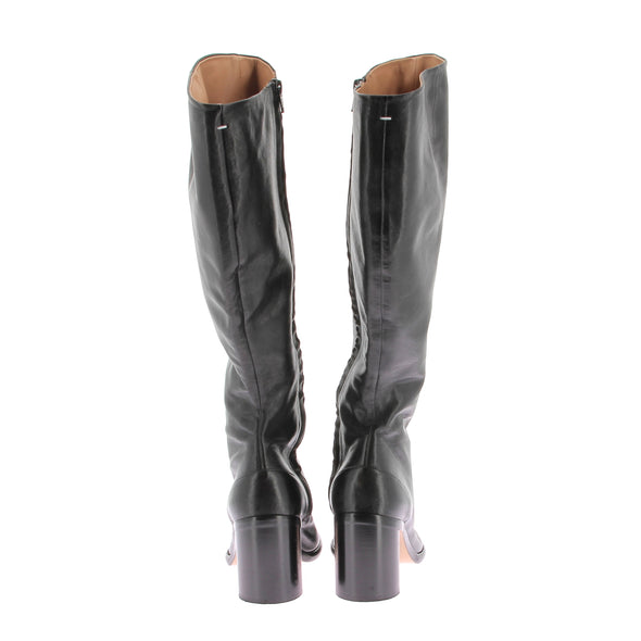 Bottes hautes en cuir "Tabi"