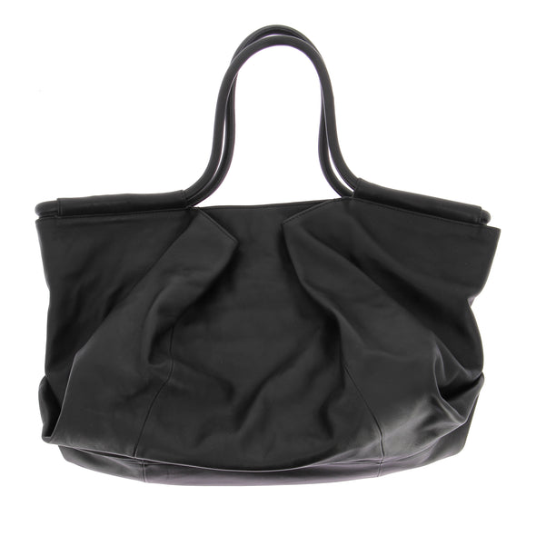 Grand sac en cuir noir