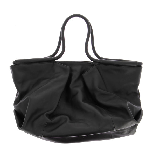 Grand sac en cuir noir