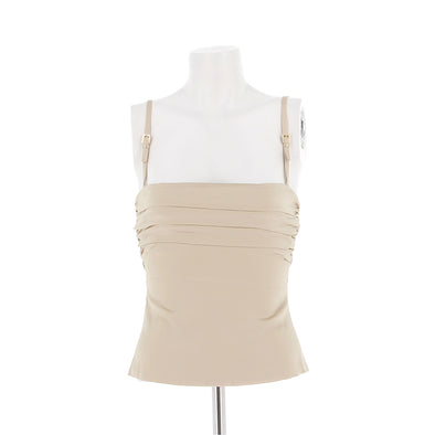 Top en soie beige