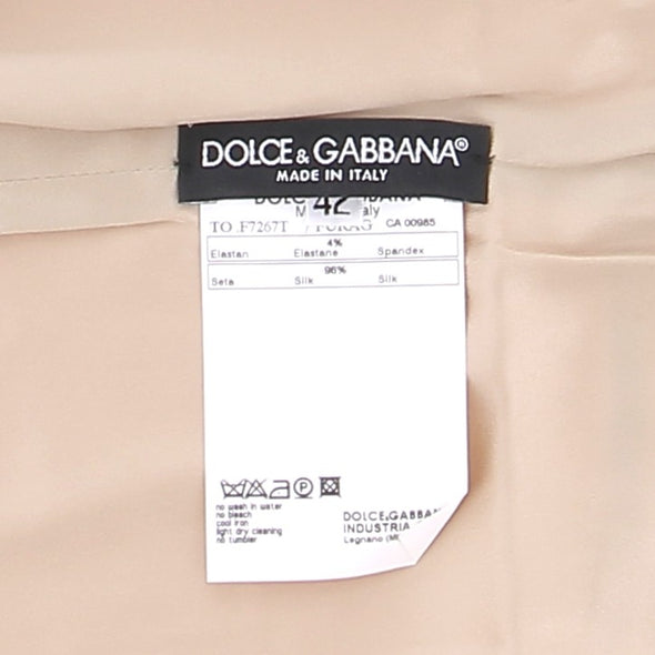 Top en soie beige