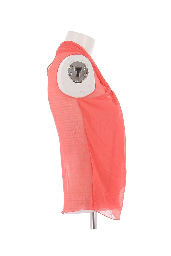 Top en soie orange