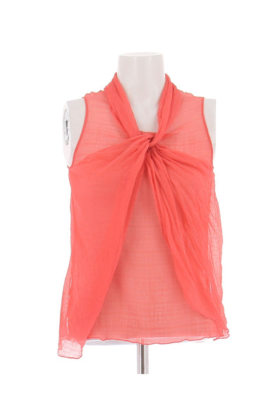 Top en soie orange