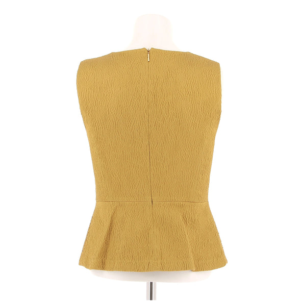 Top sans manches doré brodé