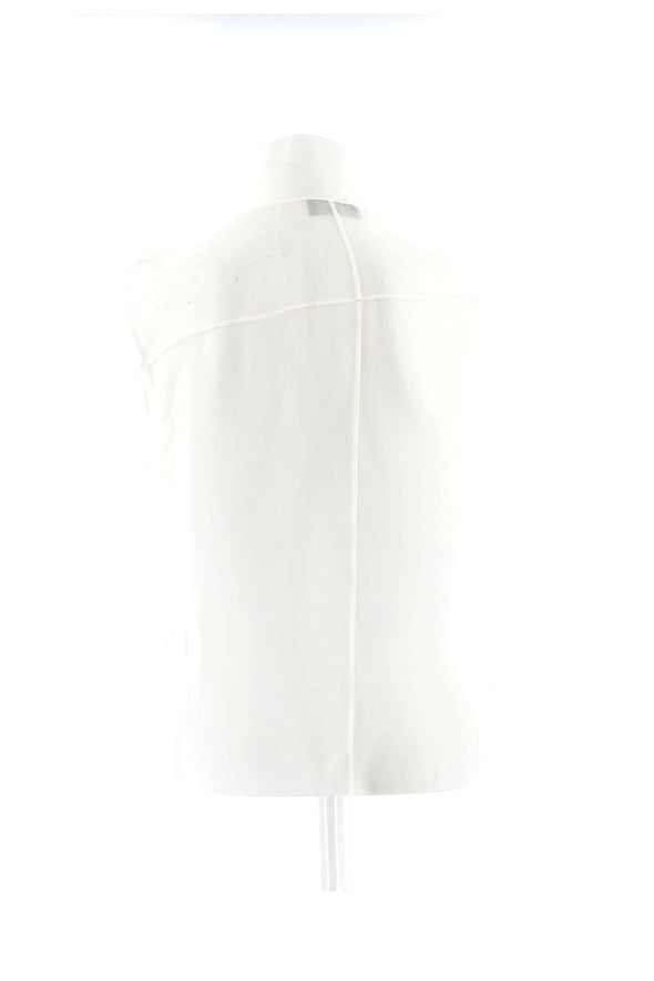 Top en soie blanc