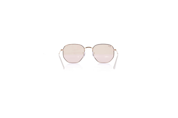 Lunettes de soleil dorées "Hexagonal"