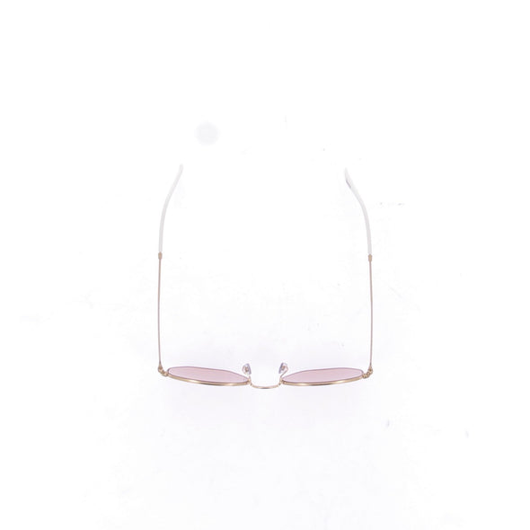Lunettes de soleil dorées "Hexagonal"