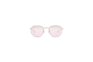 Lunettes de soleil dorées "Hexagonal"