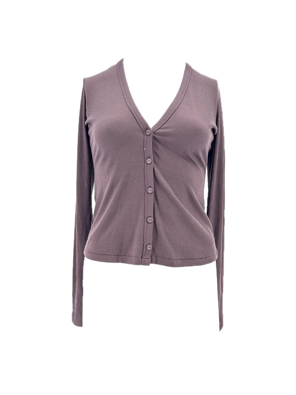 T-shirt côtelé à manches longues