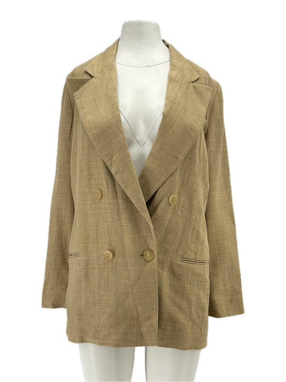 Blazer en mélange de soie et de lin