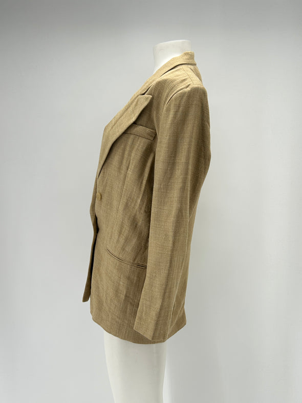 Blazer en mélange de soie et de lin