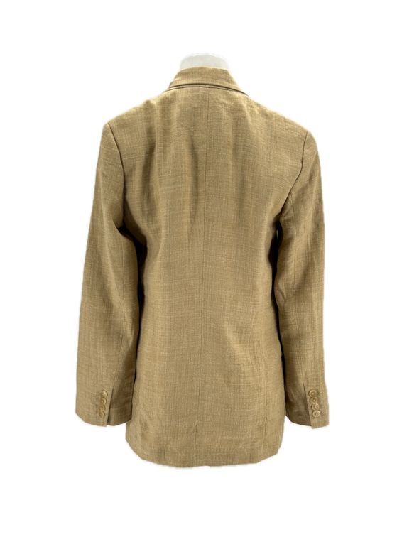 Blazer en mélange de soie et de lin