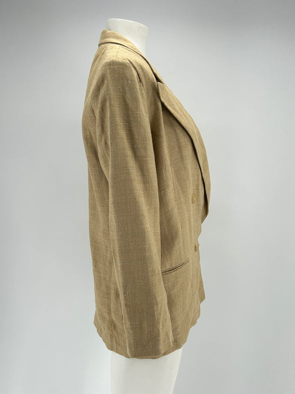 Blazer en mélange de soie et de lin