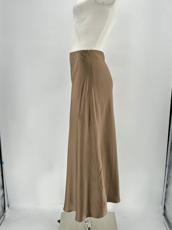 Jupe en soie marron