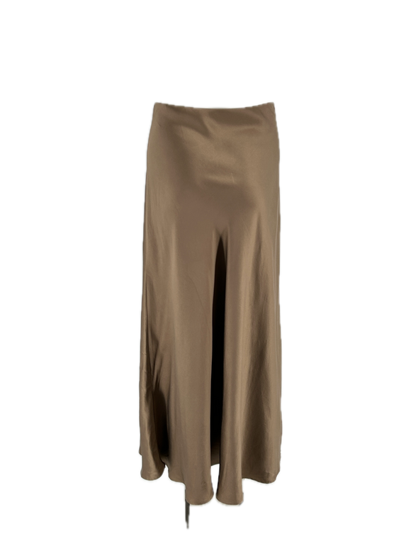 Jupe en soie marron