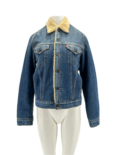 Veste en denim fourrée