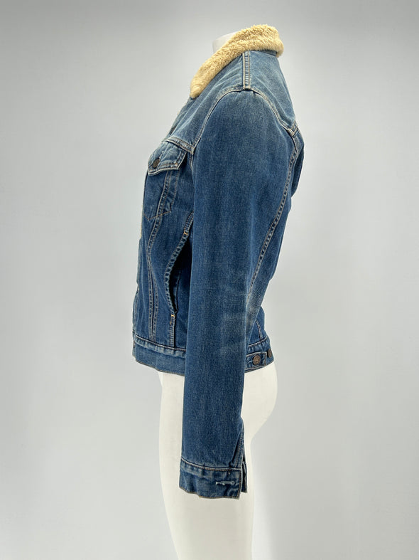 Veste en denim fourrée