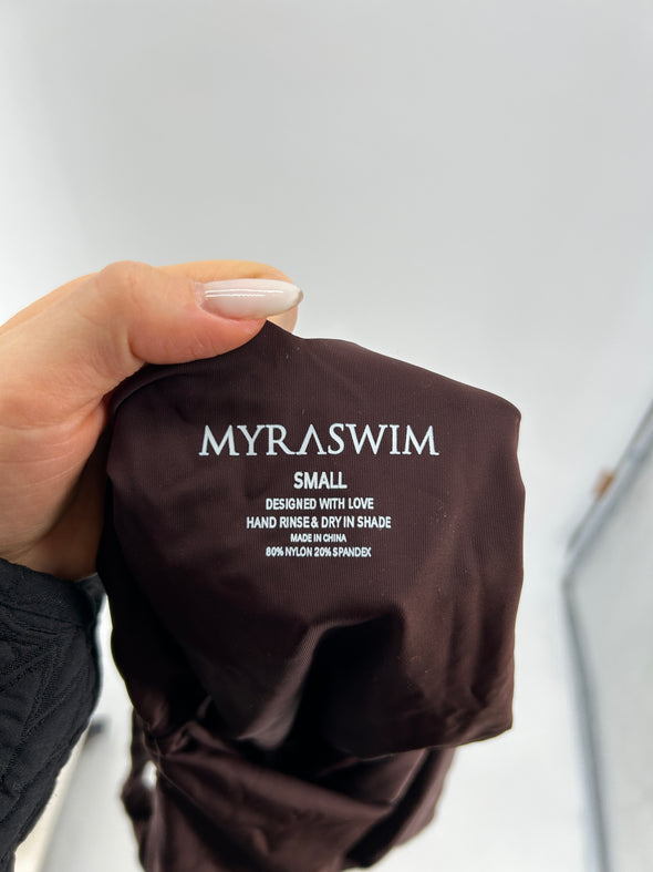 Maillot de bain une pièce marron