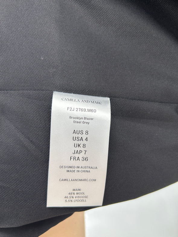 Veste de tailleur grise foncée
