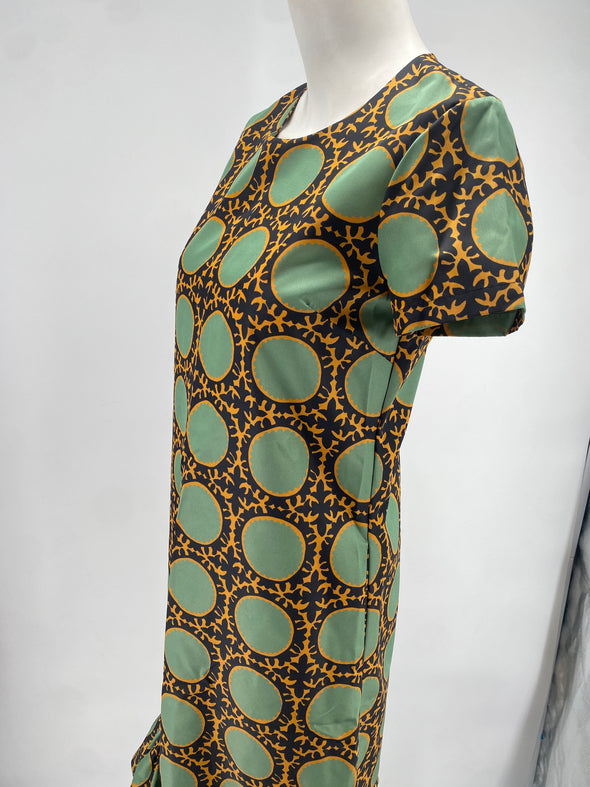 Robe verte imprimée