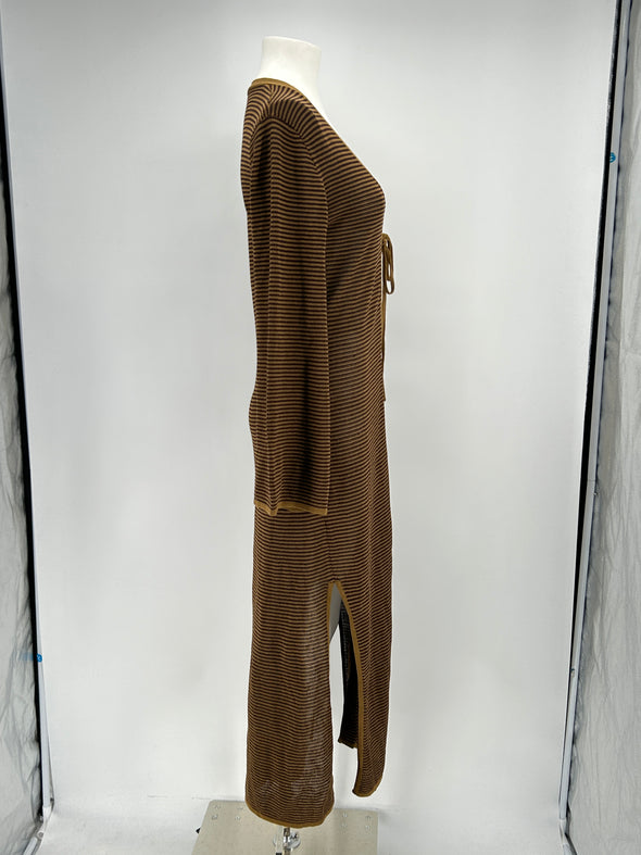 Gilet long marron