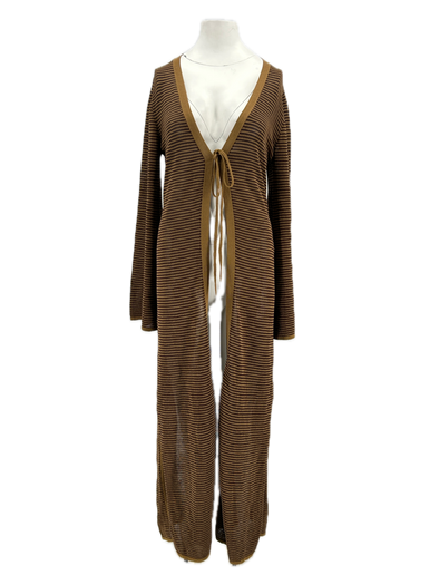 Gilet long marron
