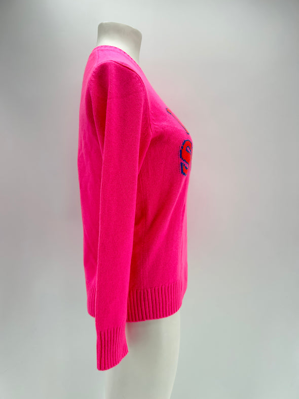 Pull en cachemire rose