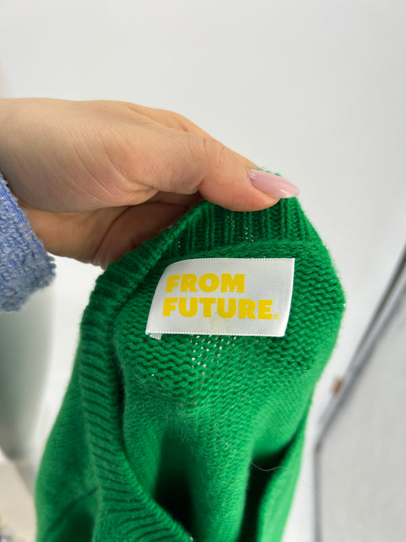 Pull en cachemire vert