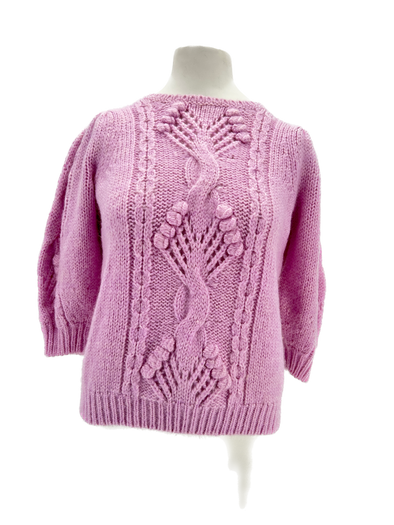 Pull en laine rose