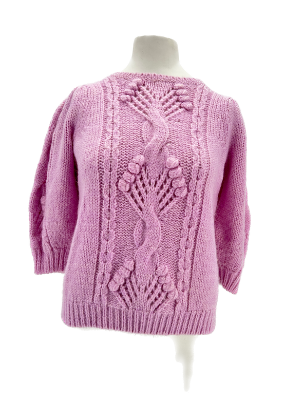 Pull en laine rose