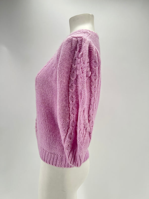 Pull en laine rose