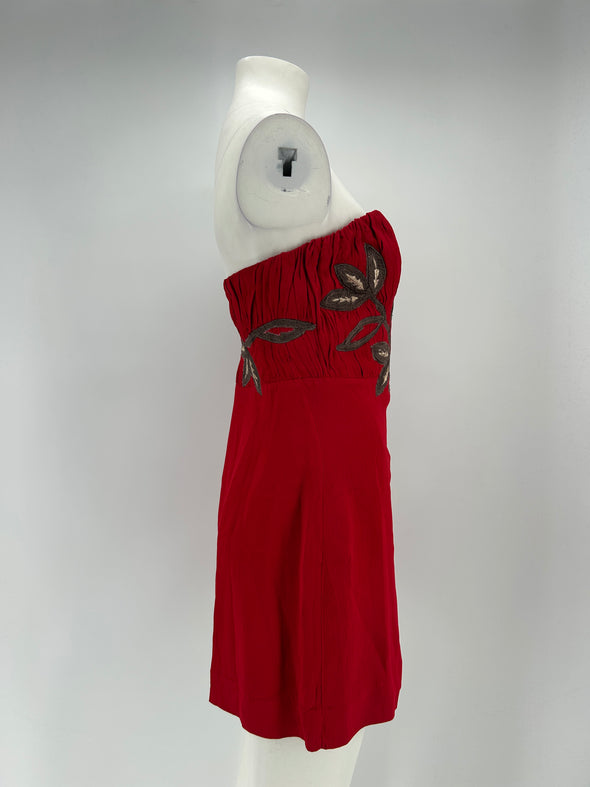Robe bustier rouge