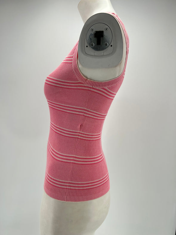 Débardeur à rayures rose