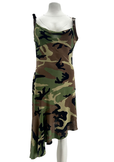 Robe camouflage en soie