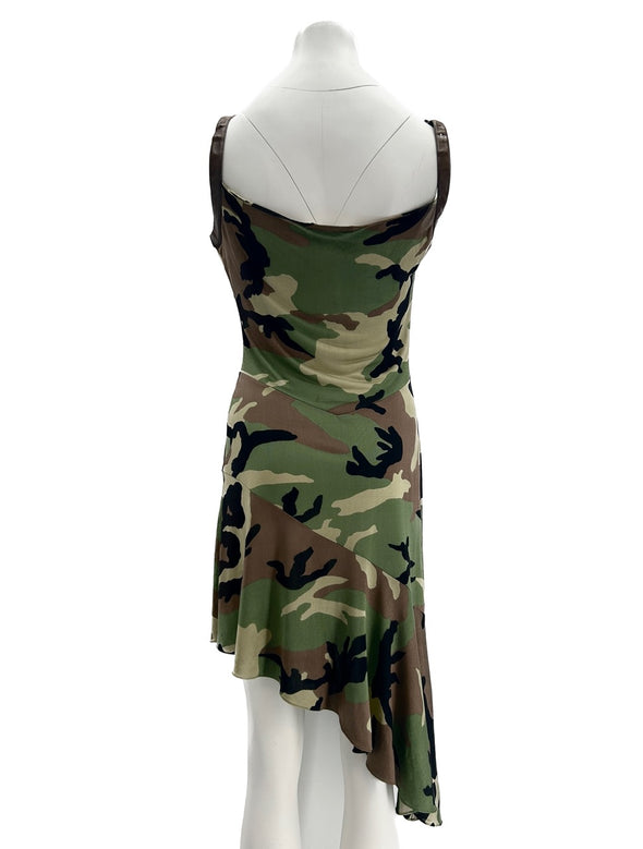 Robe camouflage en soie