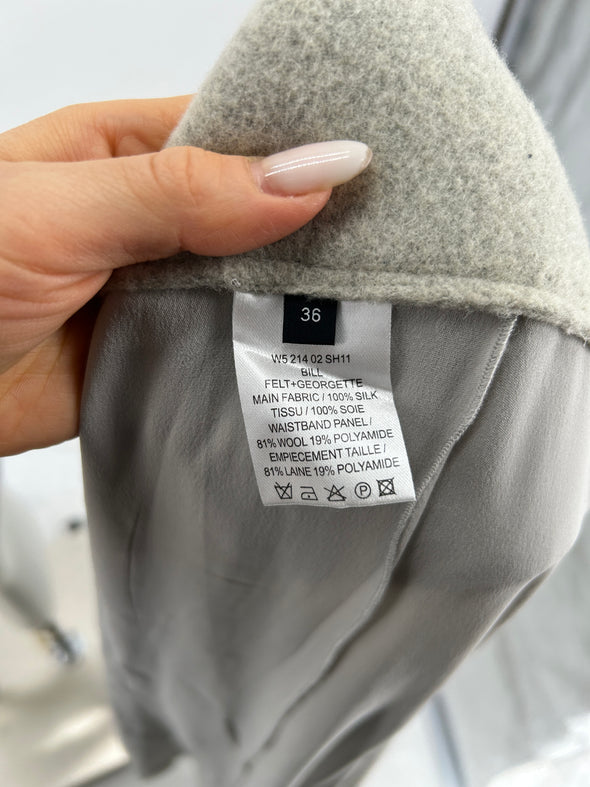 Jupe en mélange de laine et soie